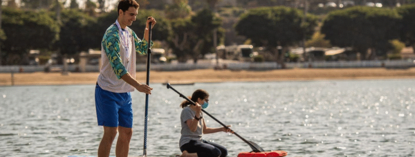 Paddleboarding as Orange County Team Building Event