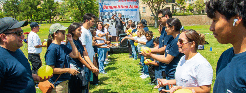 San Jose Company Picnic Water Balloon Toss Field Game