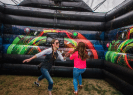 Team Playing in Reaction Attraction Arena at Company Picnic